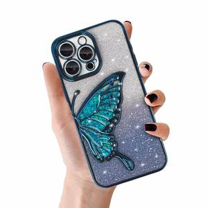 Tel Protect Butterfly Water dėklas telefonui Iphone 17 Pro mėlynas