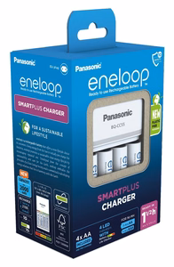Baterijų įkroviklis PANASONIC Eneloop Smartplus BQ-CC55 + 4x AA 2000 mAh (K-KJ55MCD40E)