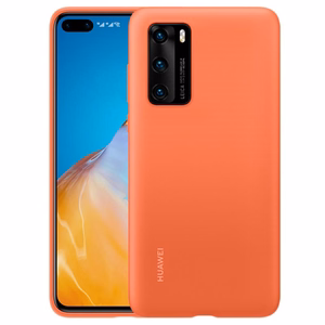 Originalus dėklas Huawei P40 - silikoninis apsauginis dėklas (51993725) oranžinis