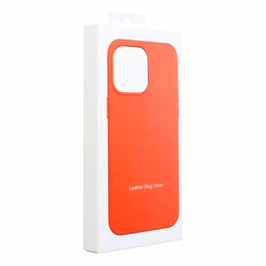 Dėklas Leather Mag Cover (MagSafe) skirtas iPhone 16 Plus raudonas