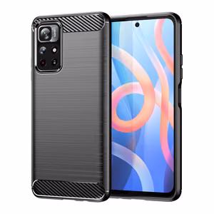 Carbon Case гибкий чехол для Xiaomi Redmi Note 11 чёрный