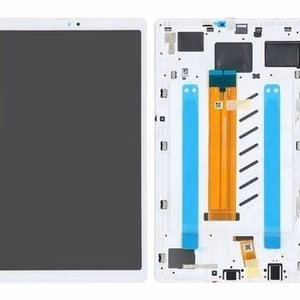 LCD ekranas Samsung T220 Tab A7 Lite 8.7 2021 su lietimo ekranu ir rėmeliu baltas originalus (service pack)