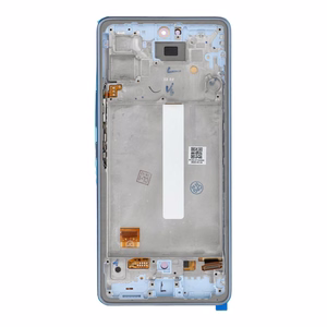 LCD ekranas skirtas SAMSUNG A53 A536 HARD OLED su rėmu mėlynas