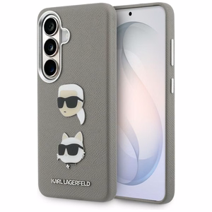 Karl Lagerfeld dėklas Saffiano Double Heads Metal Samsung Galaxy S26 sidabrinis