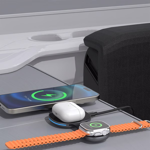 Dudao A11S 3-in-1 belaidis įkroviklis, suderinamas su MagSafe, išmaniuoju telefonu, išmaniuoju laikrodžiu, ausinėmis - juodas
