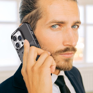 Thunder Case iPhone 14 Pro Max dėklas telefonui su apsauga - juodos spalvos