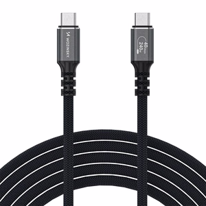 Wozinsky WPS-UY415S Кабель USB-C - USB-C 40Gb/s 240W 1.5m - чёрный