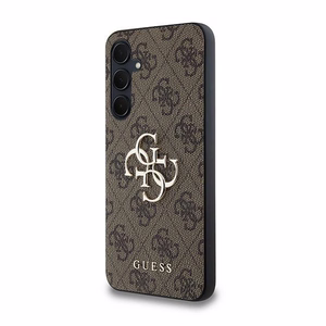 Guess 4G Big Metal Logo dėklas telefonui Samsung Galaxy A35 - rudas