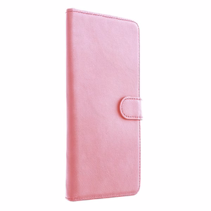 Universalus knygos tipo dėklas BENDRAS dydis S iPhone 12 / 13 / Samsung S6 / A5 2016 / Xcover 4 / S22 / Huawei P8 2017 rožinis