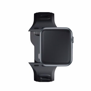 38/40/41/42 mm Black (small) - 3mk Silicone Watch Strap for Apple