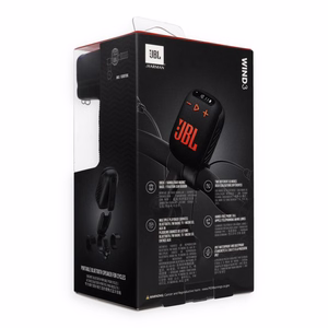 Belaidis garsiakalbis JBL Wind 3 su vairo laikikliu juodas ir oranžinis