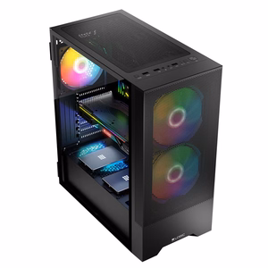 Logic ARYA ARGB MINIDI USB 3.0 kompiuterio korpusas, juodas