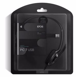 Sennheiser PC 7 USB laidinės ausinės ant galvos biurui/skambučių centrui USB Type-A juodos