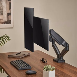 Dviejų 17"-32" monitorių spyruoklinis laikiklis, juodas