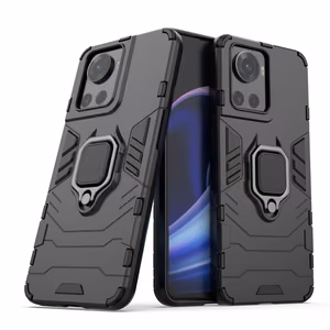 Ring Armor бронированный гибридный чехол + магнитный держатель для OnePlus Ace чёрный