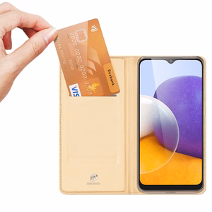 Dux Ducis Skin Pro чехол-книжка для Samsung Galaxy A22 4G золотой