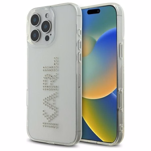 Karl Lagerfeld KLHCP16XHKLSTDCT iPhone 16 Pro Max 6.9" permatomas kietas dėklas IML Rhinestones logotipas