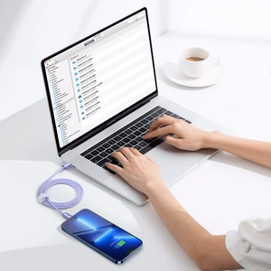 Baseus kabelis Crystal Shine USB-C - Lightning 1,2 m 20W violetinis