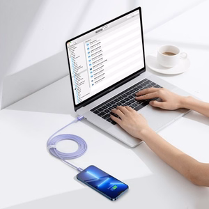 Baseus kabelis Crystal Shine USB-C - Lightning 2,0 m 20W violetinis