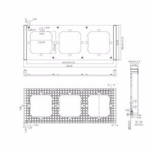 Рамка для тройного выключателя M5 80 SONOFF M5-3C-80-F (графит/чёрный)