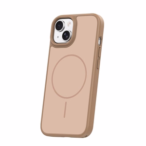 Frame Thin Mag dėklas for iPhone 14 6,1" rudas