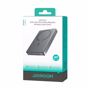 Joyroom JR-PBM08 Pro 22,5 W 10000 mAh išorinė baterija su belaidžiu įkrovimu ir 2 x USB-C – pilka