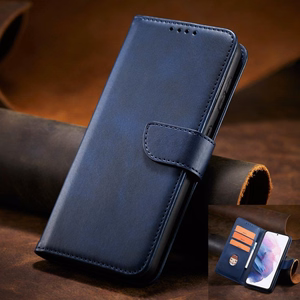 Elegantiškas magnetinis dėklas Flip Cover Samsung Galaxy S22+ (S22 Plus) mėlynas
