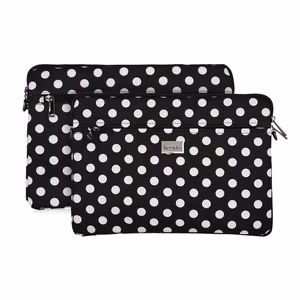 Wonder Sleeve Laptop 17 inches Black Polka-Dot