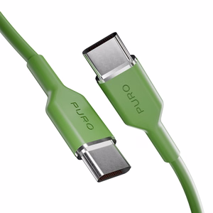 Кабель Puro ICON USB-C — USB-C 1.5м зелёный