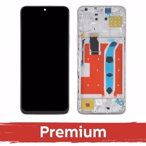 LCD ekranas, suderinamas su Huawei Honor X8 (4G), juodas, su rėmeliu, OEM
