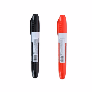 Topwrite double-ended dry-erase marker set, 2 pieces, Black / Red