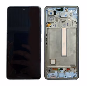 LCD ekranas Samsung A536 A53 5G 2022 su jutikliniu ekranu ir rėmu Awesome Blue originalus (service pack)