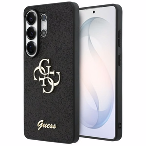 Guess Fixed Glitter Big 4G Metal Logo чехол для Samsung Galaxy S26 Ultra чёрный