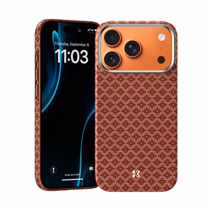 Benks Magnetic Armor Air Grid Kevlar dėklas Metal Frame 600D (H070), skirtas iPhone 17 Pro Max, oranžinis