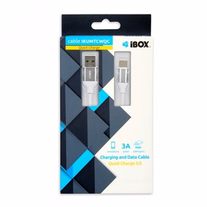 iBox IKUMTCWQC Кабель USB 2.0 A — USB-C 1.5 м белый