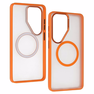 Liavec Soft Case Metal Frame для Samsung Galaxy S26 Ultra оранжевый