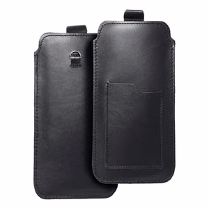 ROYAL - Кожаный универсальный поясной чехол / чёрный - Размер 2XL+tall - SAMSUNG S21 ULTRA / HUAWEI P Smart 2021 / XIAOMI Redmi 12 / OPPO A98 5G