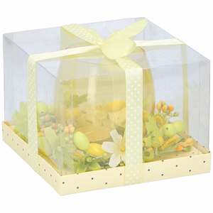 Arti Casa velykinė žvakė stiklinėje, 11 cm, geltona