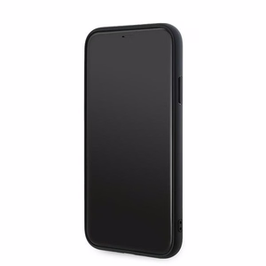 Karl Lagerfeld Diagonal Quilted Script dėklas telefonui iPhone 11 / Xr - juodas