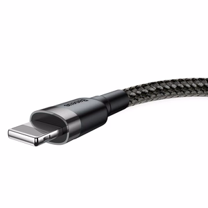 Кабель Baseus Cafule USB Lightning 2A 3м (чёрно-серый)