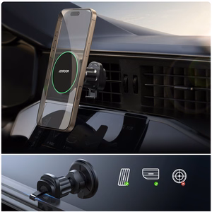 Automobilinis laikiklis-įkroviklis Joyroom JR-ZS412 Qi2 MagSafe 15W juodas