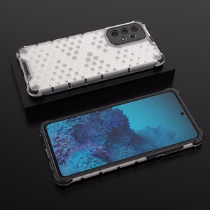 Honeycomb dėklas šarvuotas dėklas su geliniu rėmeliu Samsung Galaxy A73 permatomas