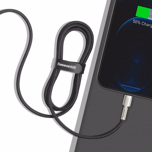 USB кабель для Lightning Baseus Cafule, 2.4A, 1м (чёрный)