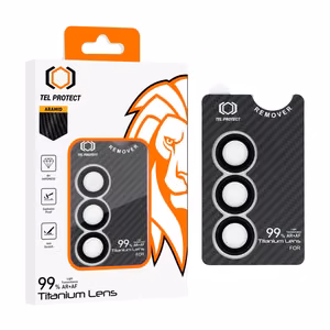 Grūdintas stiklas Tel Protect Titanium Lens 99% AR Aramid Series ant kameros Samsung Galaxy S25 Plus (3 objektyvai)