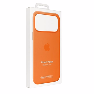 iPhone 17 Pro Max silikoninis dėklas su MagSafe – oranžinė