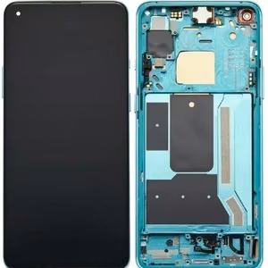 LCD ekranas OnePlus 8T su jutikliniu ekranu ir rėmeliu akvamarino žalia spalva originalus (naudotas, B klasė)