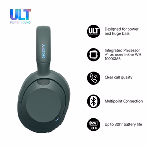 Sony ULT WEAR – belaidės Bluetooth ausinės su ULT POWER SOUND, giliais bosais, triukšmo slopinimu, iki 30 val. baterija