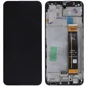LCD ekranas Samsung A236 A23 5G su jutikliniu ekranu ir rėmeliu juodas originalus (serviso paketas)
