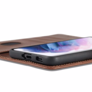 Elegantiškas magnetinis dėklas Flip Cover Samsung Galaxy S22+ (S22 Plus) mėlynas