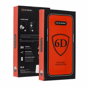 Tel Protect Full Glue 6D Tempered Glass for SAMSUNG GALAXY A27 5G Black - 10 PACK